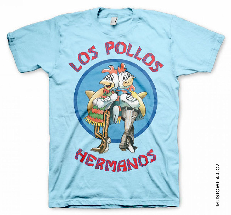 Breaking Bad tričko, Los Pollos Hermanos Skyblue, pánské, velikost S
