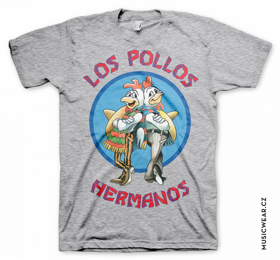 Breaking Bad tričko, Los Pollos Hermanos Grey, pánské, velikost M