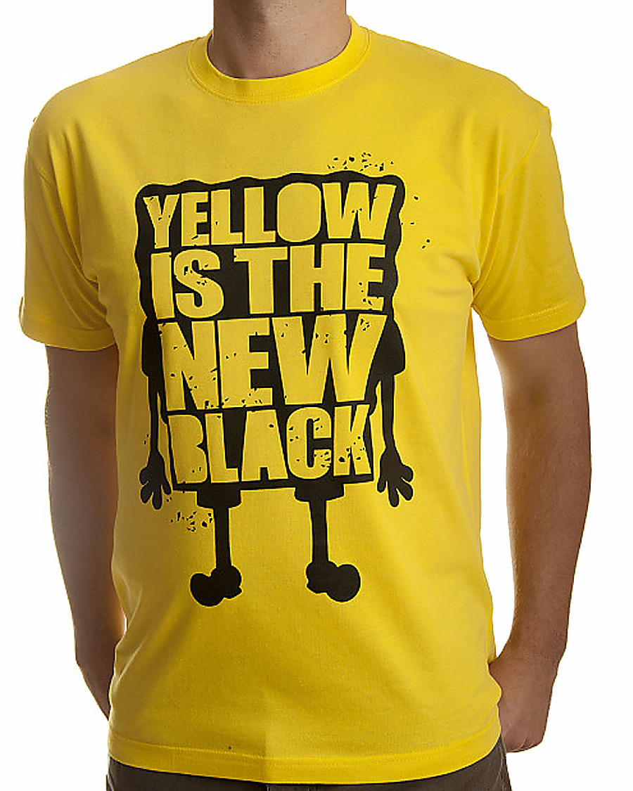 SpongeBob Squarepants tričko, Yellow Is The New Black, pánské, velikost M