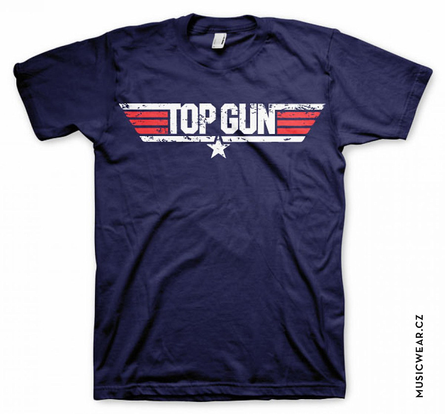 Top Gun tričko, Distressed Logo, pánské, velikost M