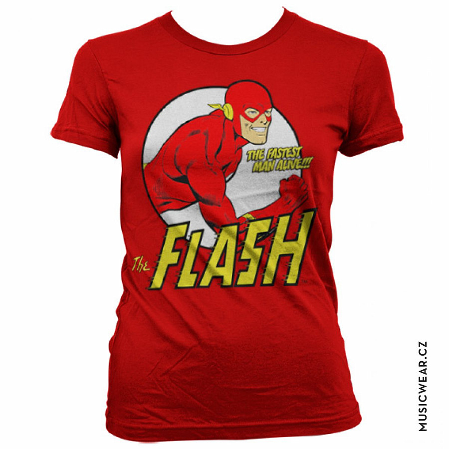The Flash tričko, Fastest Man Alive Girly, dámské, velikost M