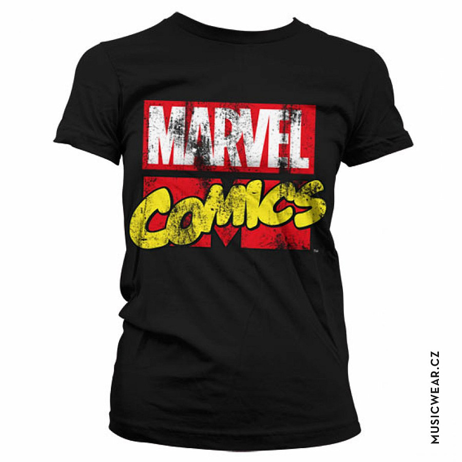 Marvel Comics tričko, Retro Logo Girly, dámské, velikost XL