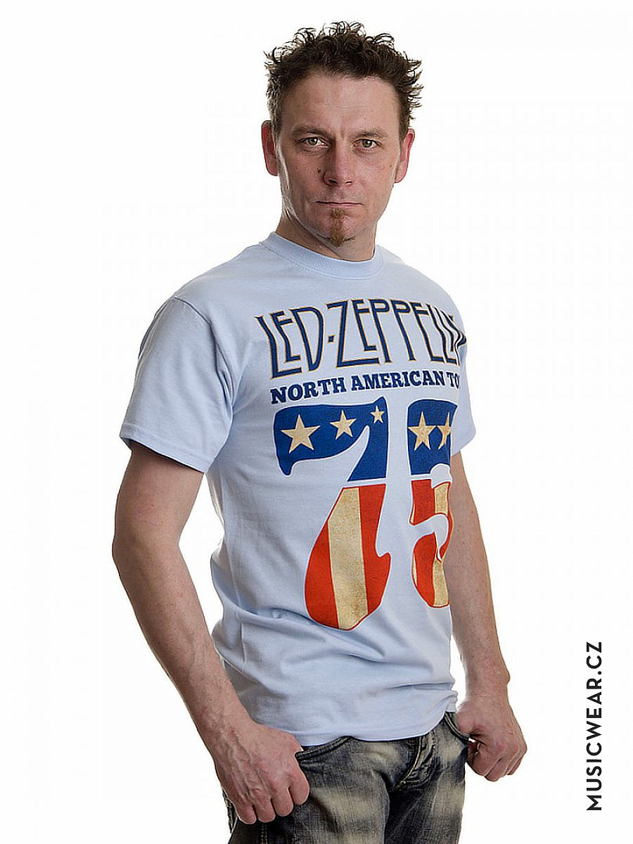 Led Zeppelin tričko, Us 75 Nth American Tour, pánské, velikost S