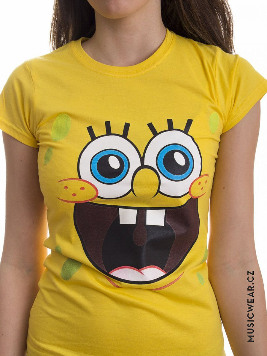 SpongeBob Squarepants tričko, Sponge Happy Face Girly, dámské, velikost XL