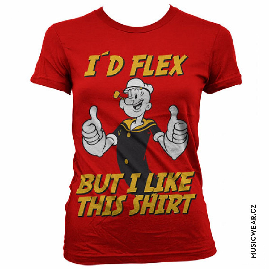 Pepek námořník tričko, I´d Flex But I Like This Shirt Girly, dámské, velikost XL