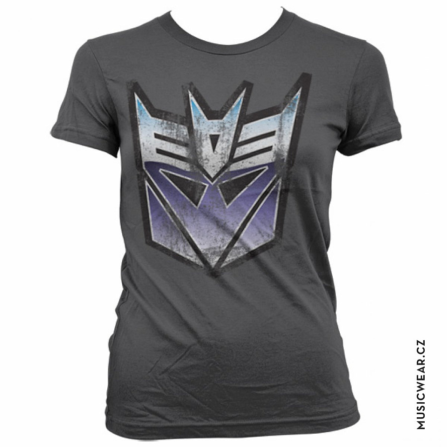 Transformers tričko, Distressed Decepticon Shield Girly, dámské, velikost XXL