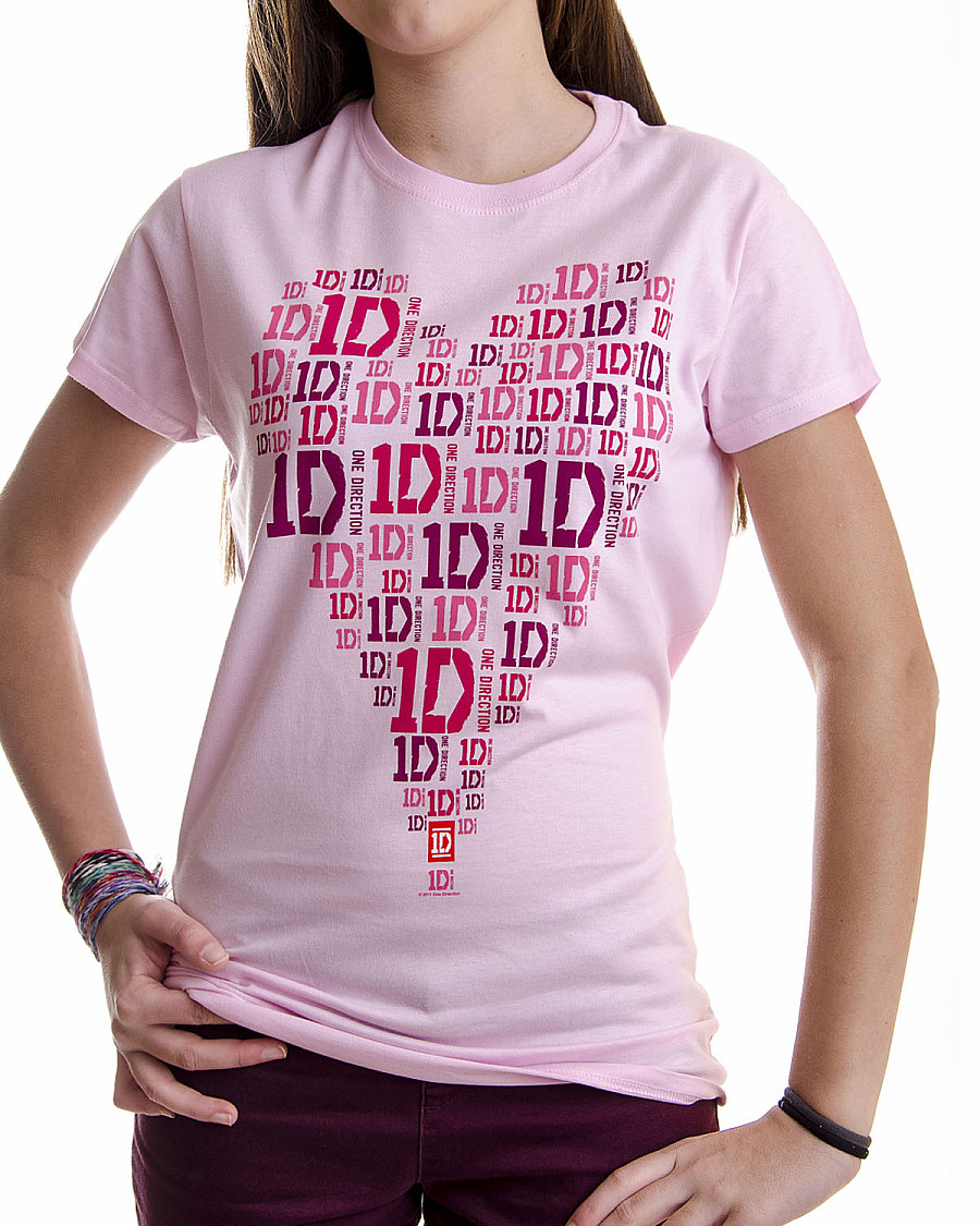 One Direction tričko, Heart Logo, dámské, velikost M