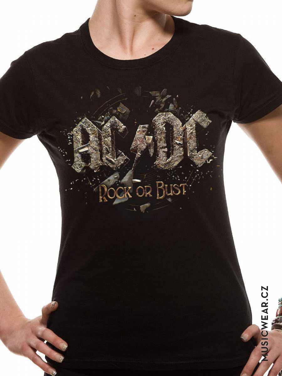 AC/DC tričko, Rock or Bust fitted, dámské, velikost L