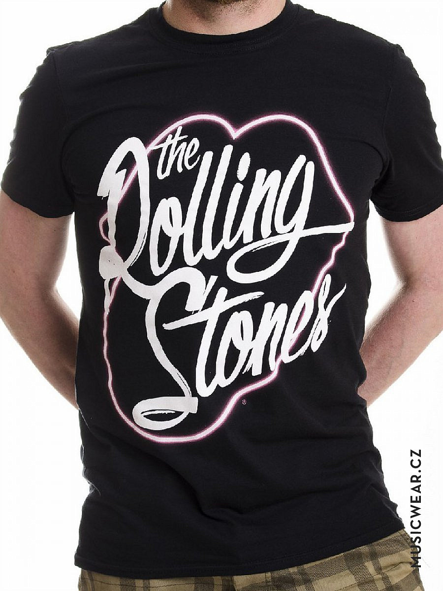 Rolling Stones tričko, Neon Lips, pánské, velikost S