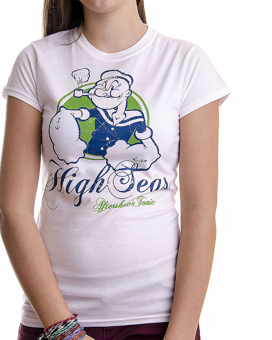 Pepek námořník tričko, High Seas Aftershave Tonic Girly, dámské, velikost XL
