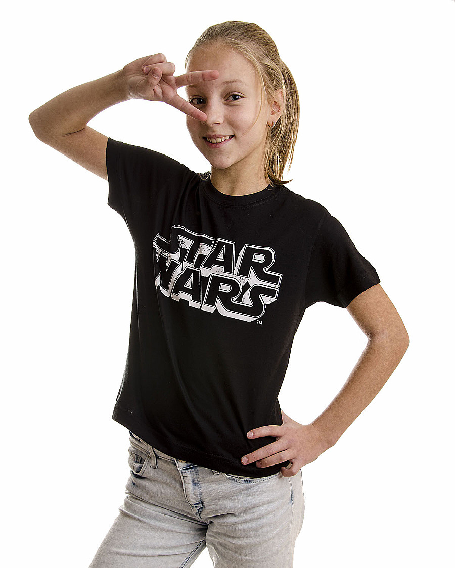 Star Wars tričko, Distressed Logo, dětské, velikost XS velikost XS (4 roky)