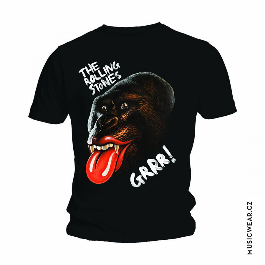 Rolling Stones tričko, Grrr Black Gorilla, pánské, velikost L