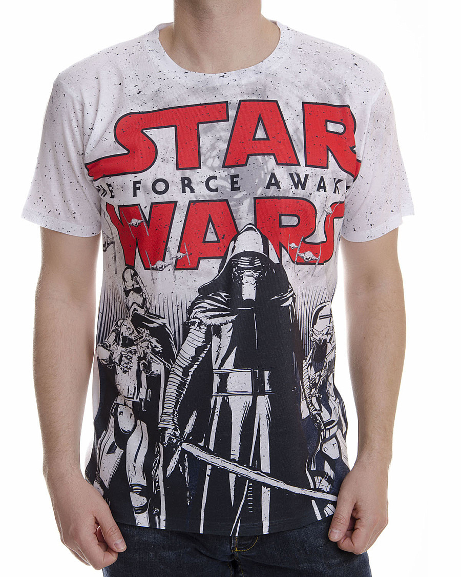 Star Wars tričko, The Force Awakens Allover Tee, pánské, velikost S
