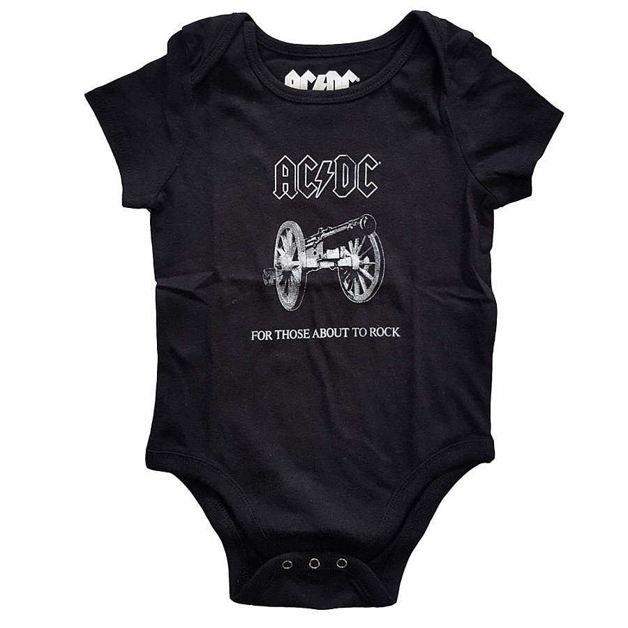 AC/DC kojenecké body tričko, About To Rock Black, dětské, velikost XXXL velikost XXXL (24 měsíců)
