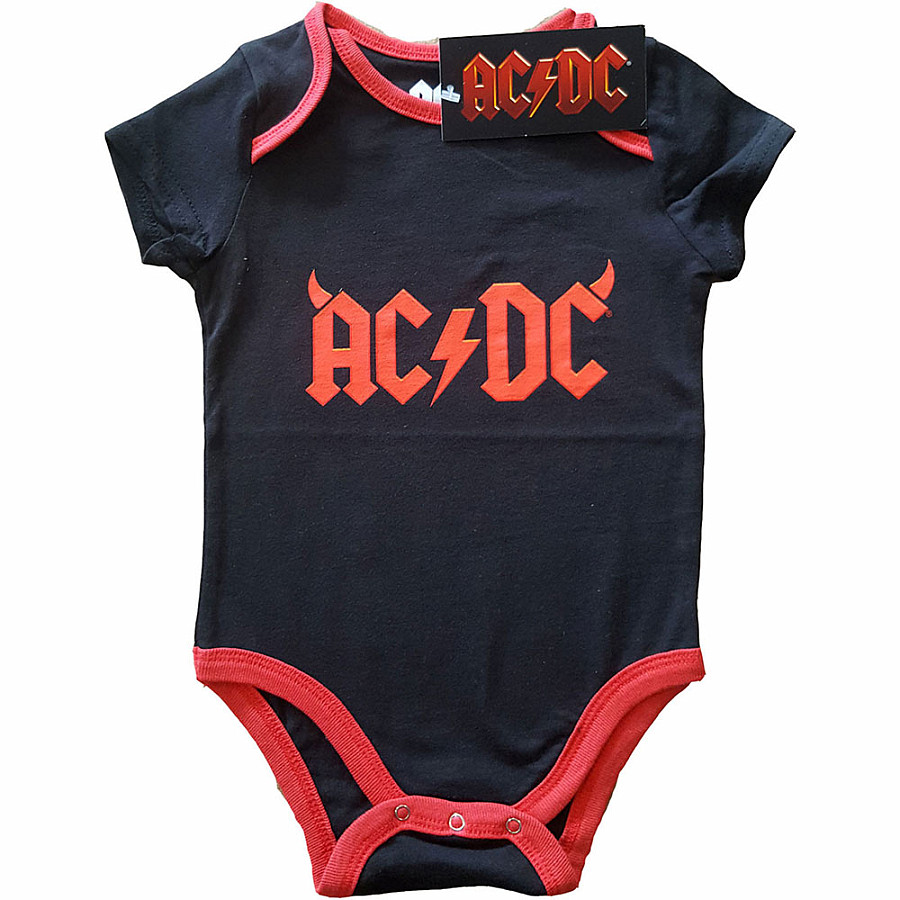 AC/DC kojenecké body tričko, Horns Black, dětské, velikost XL velikost XL (12 měsíců)