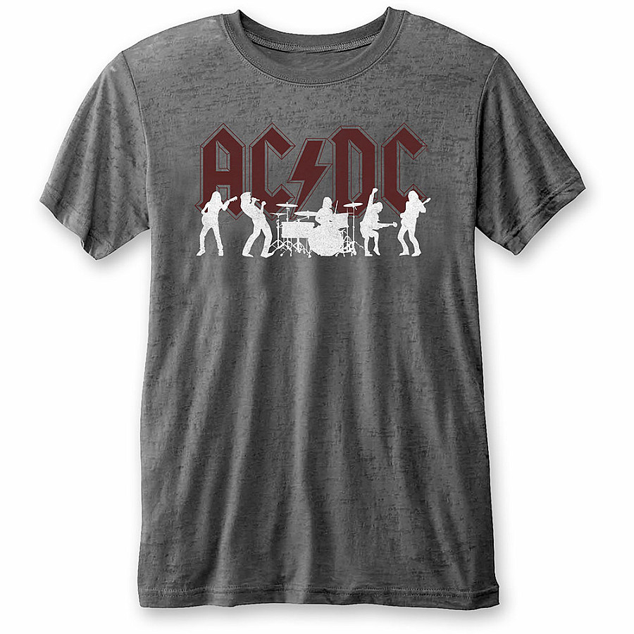 AC/DC tričko, Silhouettes Burnout Grey, pánské, velikost L