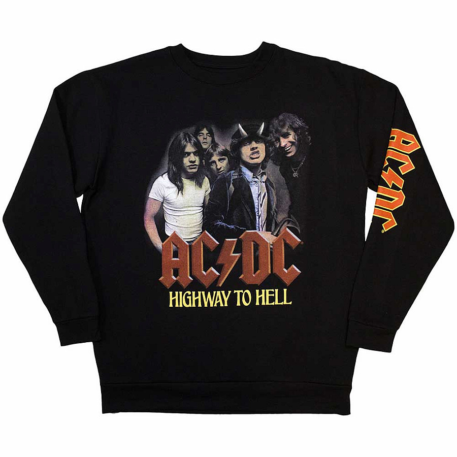 AC/DC mikina, Sweatshirt H2H Band Sleeve Print Black, pánská, velikost S
