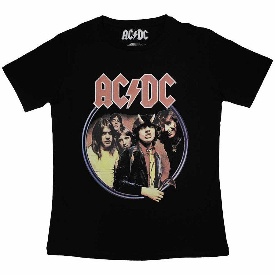 AC/DC tričko, Highway To Hell Circle Black, dámské, velikost S
