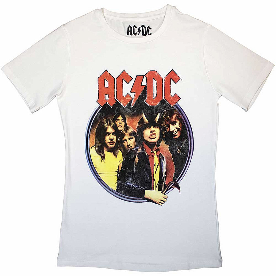 AC/DC tričko, Highway To Hell Circle White, dámské, velikost M