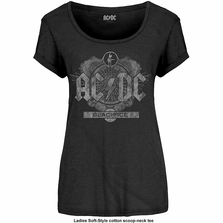 AC/DC tričko, Black Ice Girly Black, dámské, velikost L
