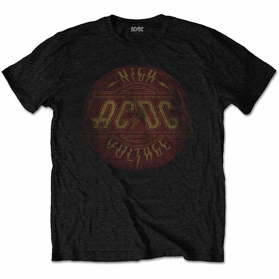 AC/DC tričko, High Voltage Vintage Black, pánské, velikost XXL