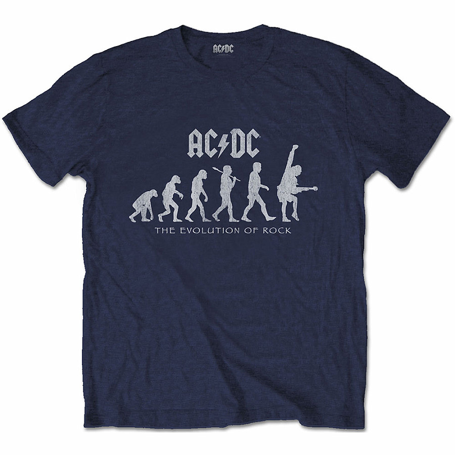AC/DC tričko, Evolution Of Rock Navy, pánské, velikost M