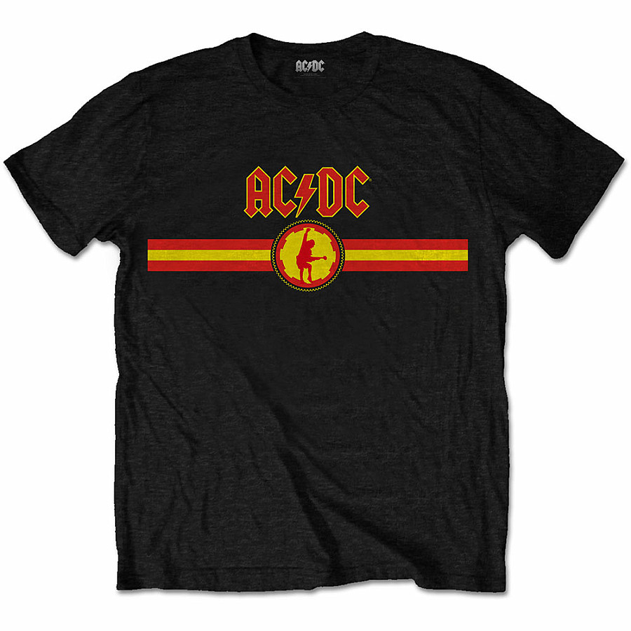 AC/DC tričko, Logo &amp; Stripe, pánské, velikost L