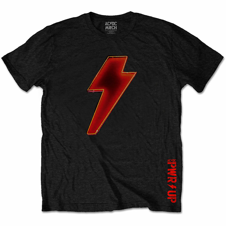 AC/DC tričko, Bolt Logo Black, pánské, velikost S