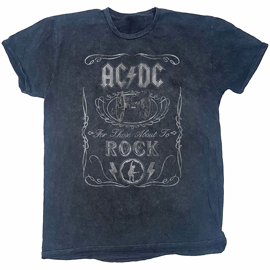 AC/DC tričko, Cannon Swig Dip-Dye Black, pánské, velikost M