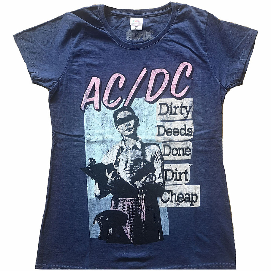 AC/DC tričko, Vintage DDDDC Navy, dámské, velikost M