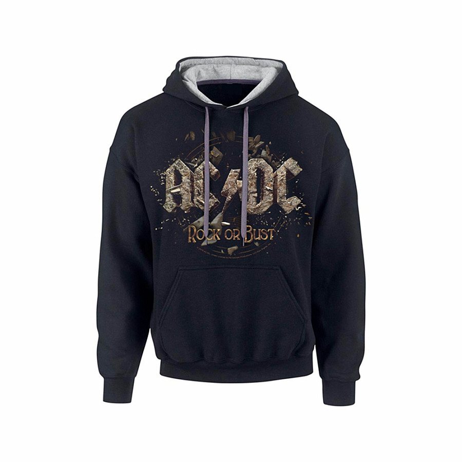 AC/DC mikina, Rock Or Bust Black&amp;Grey, pánská, velikost M