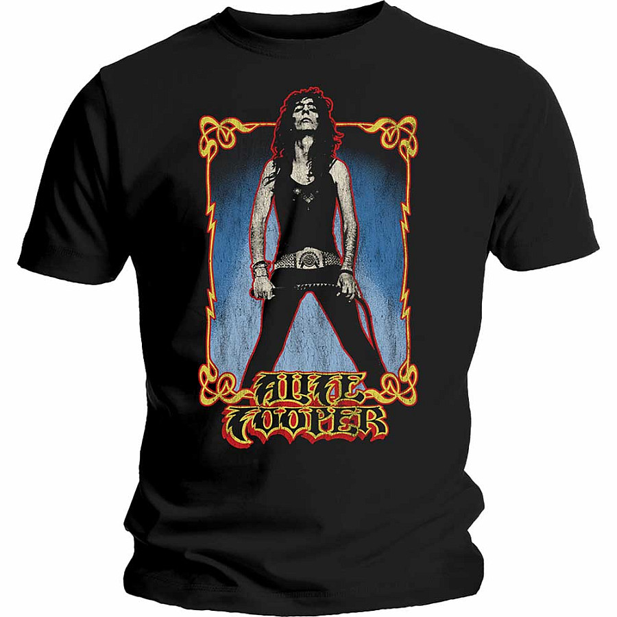 Alice Cooper tričko, Vintage Whip Washed Black, pánské, velikost M
