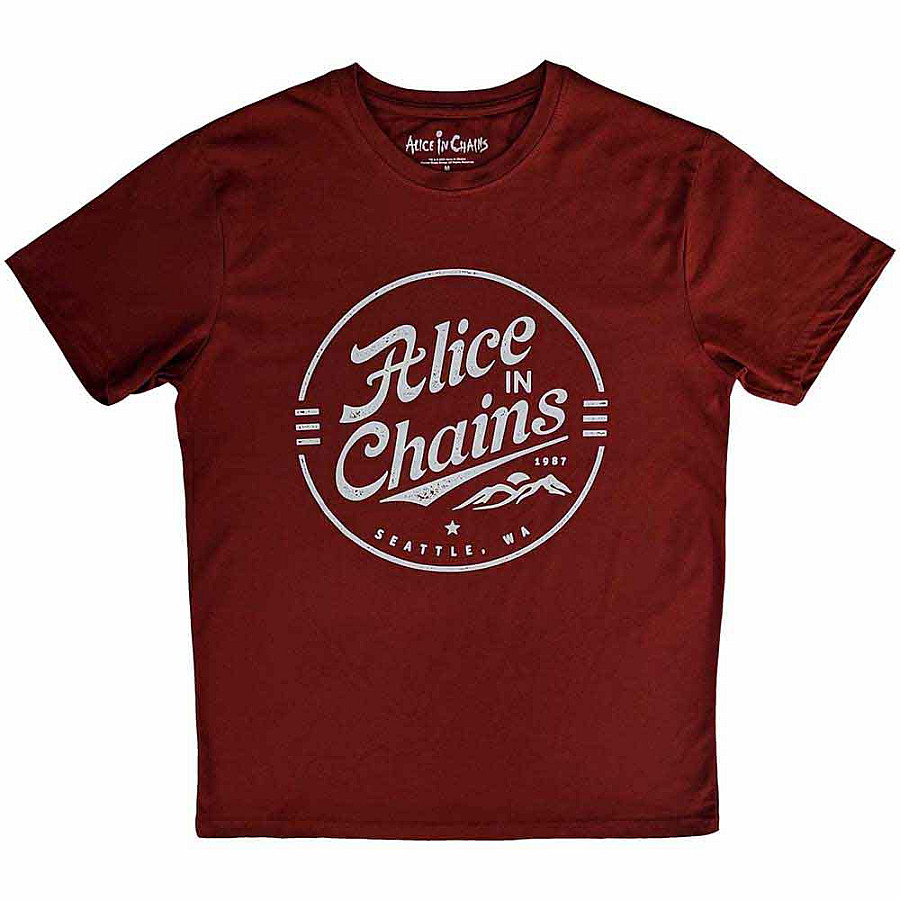 Alice in Chains tričko, Circle Emblem Red, pánské, velikost S