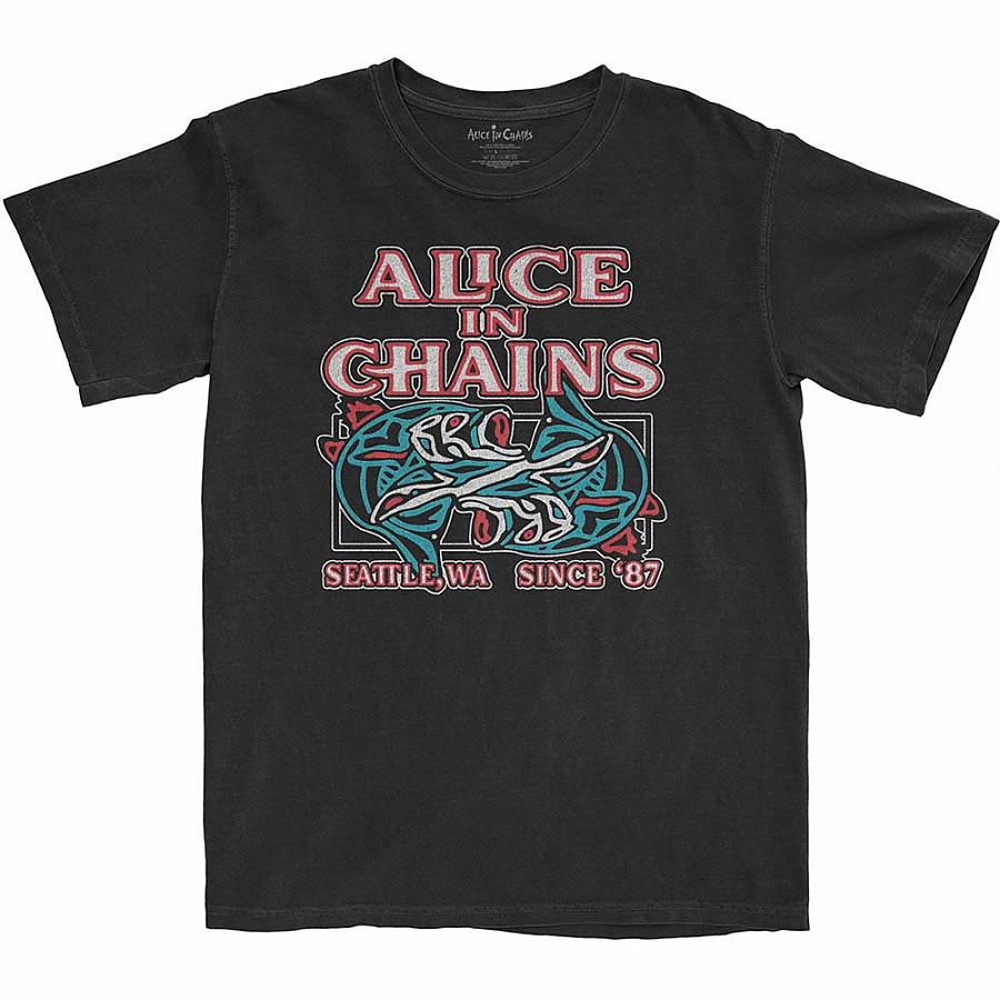 Alice in Chains tričko, Totem Fish Black, pánské, velikost XL