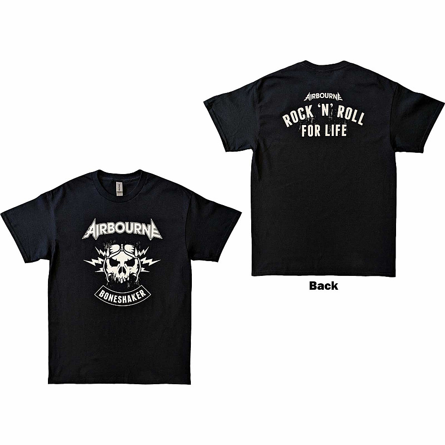 Airbourne tričko, R &#039;n&#039; R Boneshaker BP Black, pánské, velikost M