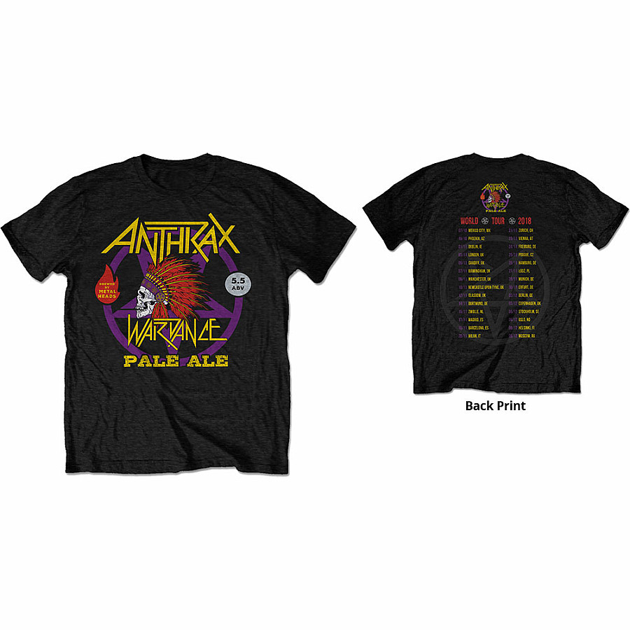 Anthrax tričko, War Dance Paul Ale WT 2018, pánské, velikost S