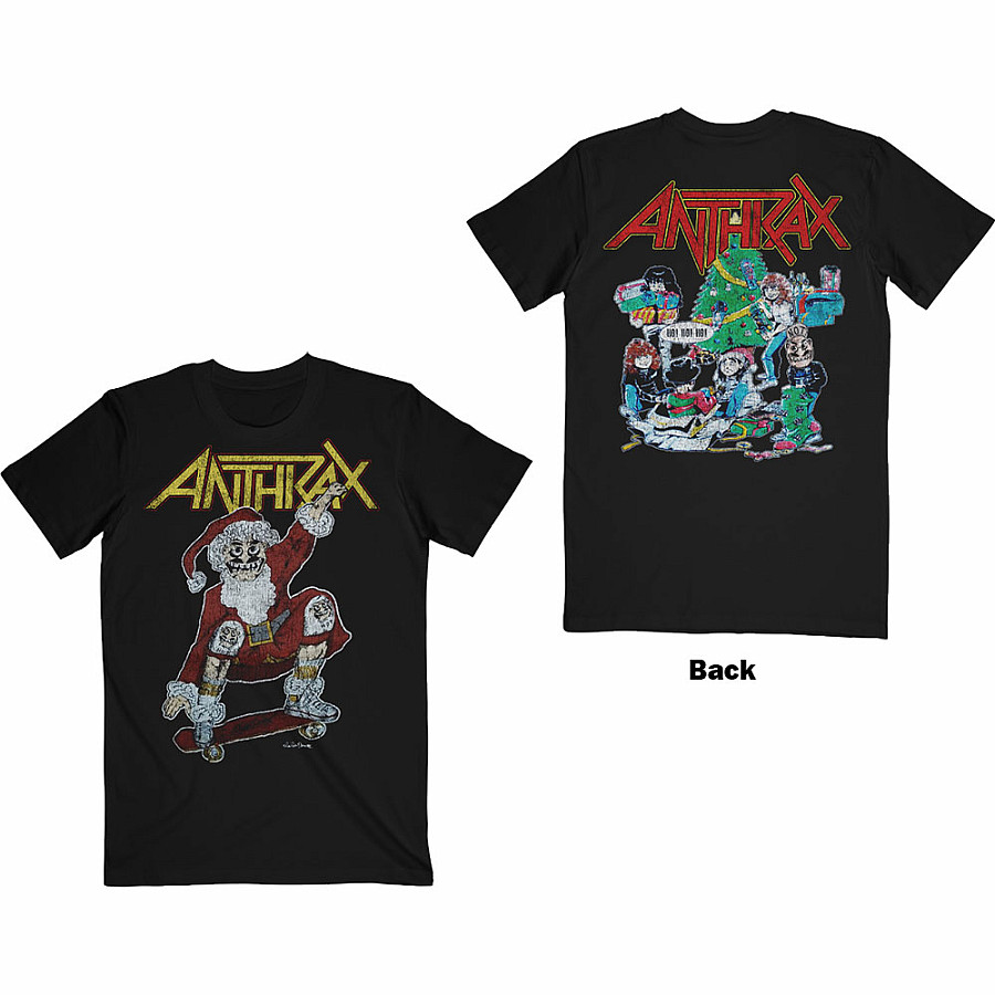 Anthrax tričko, Vintage Christmas BP Black, pánské, velikost XXL