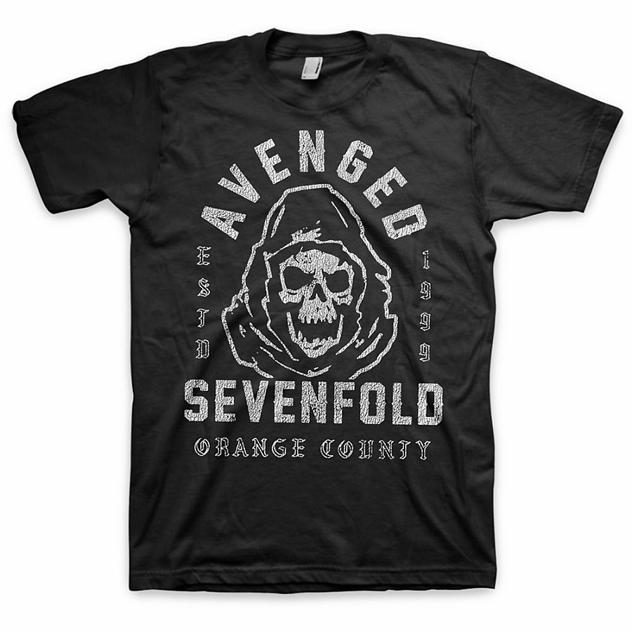 Avenged Sevenfold tričko, So Grim Orange County, pánské, velikost XXL
