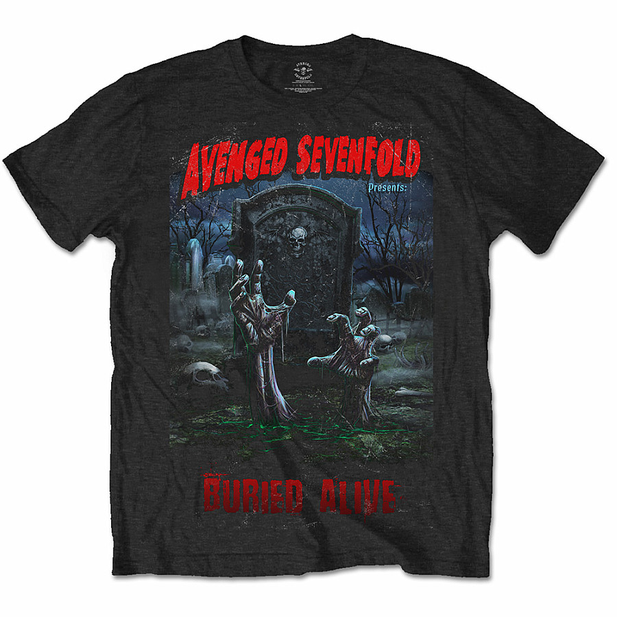 Avenged Sevenfold tričko, Buried Alive Tour 2012 BP Black, pánské, velikost S