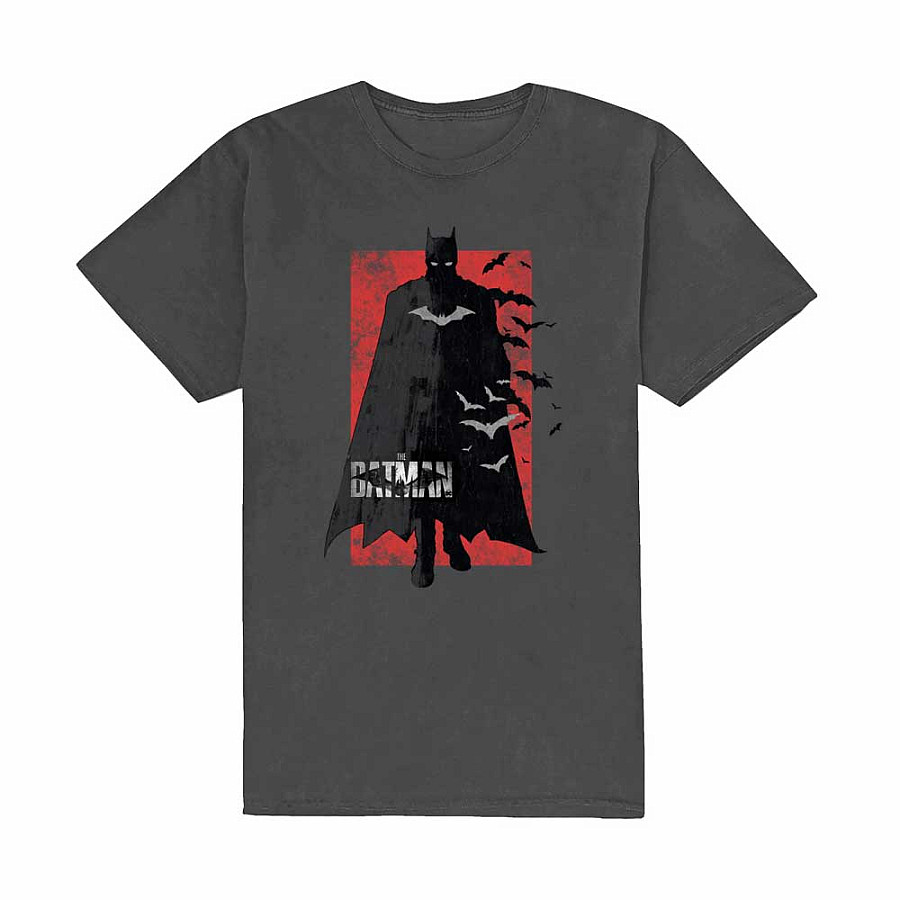 Batman tričko, The Batman Distressed Logo Grey, pánské, velikost XXL