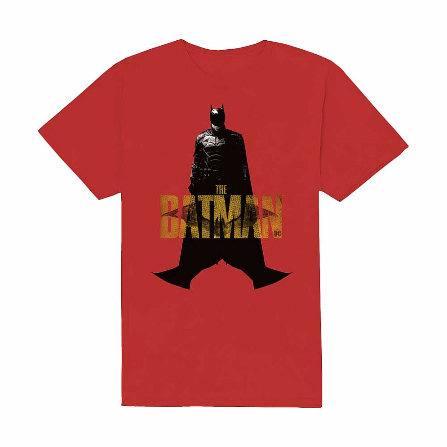 Batman tričko, The Batman Yellow Text Red, pánské, velikost XXL
