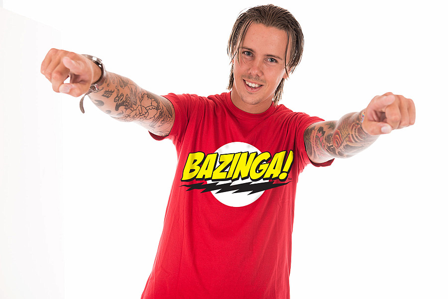 Big Bang Theory tričko, Bazinga Super Logo, pánské, velikost S