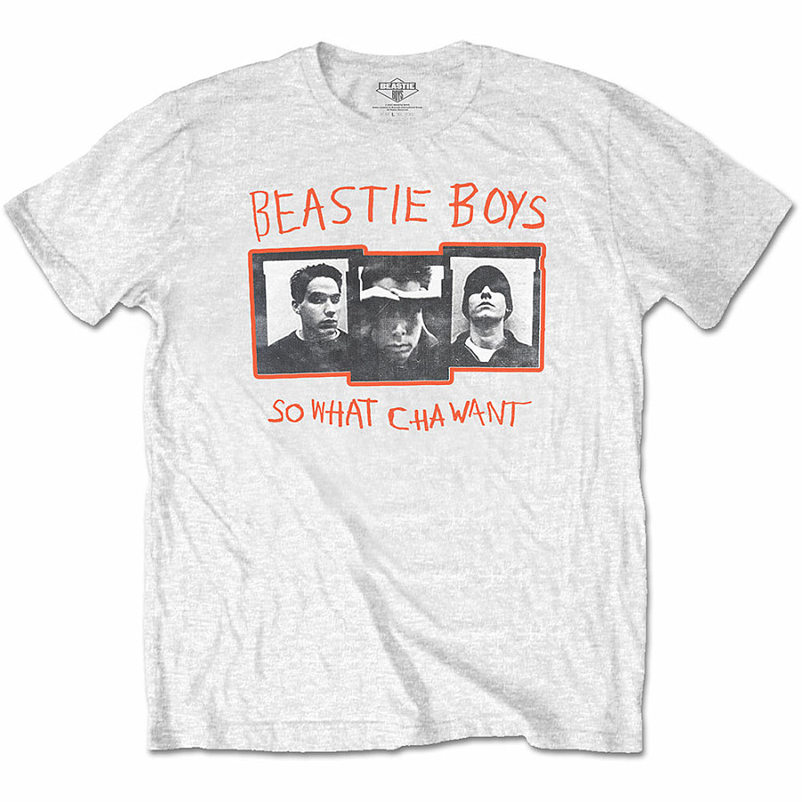Beastie Boys tričko, So What Cha Want White, pánské, velikost L