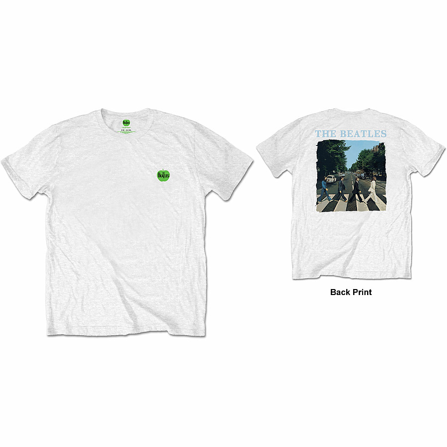 The Beatles tričko, Abbey Road &amp; Logo BP White, pánské, velikost L