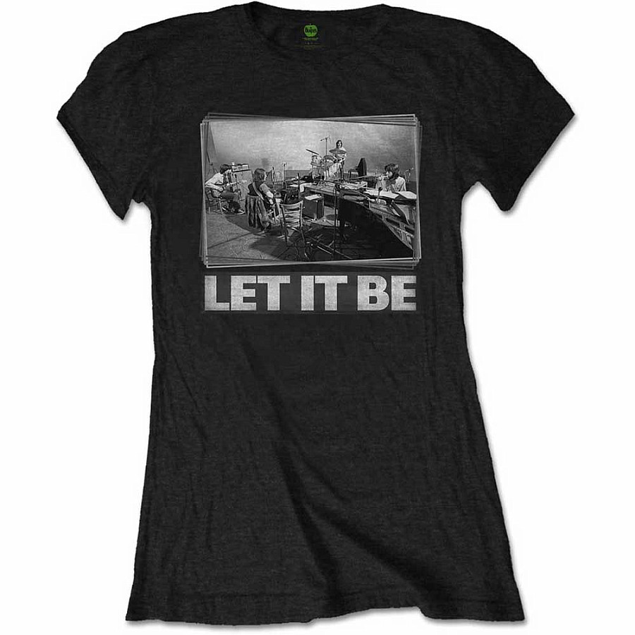 The Beatles tričko, Let It Be Studio Girly Black, dámské, velikost L