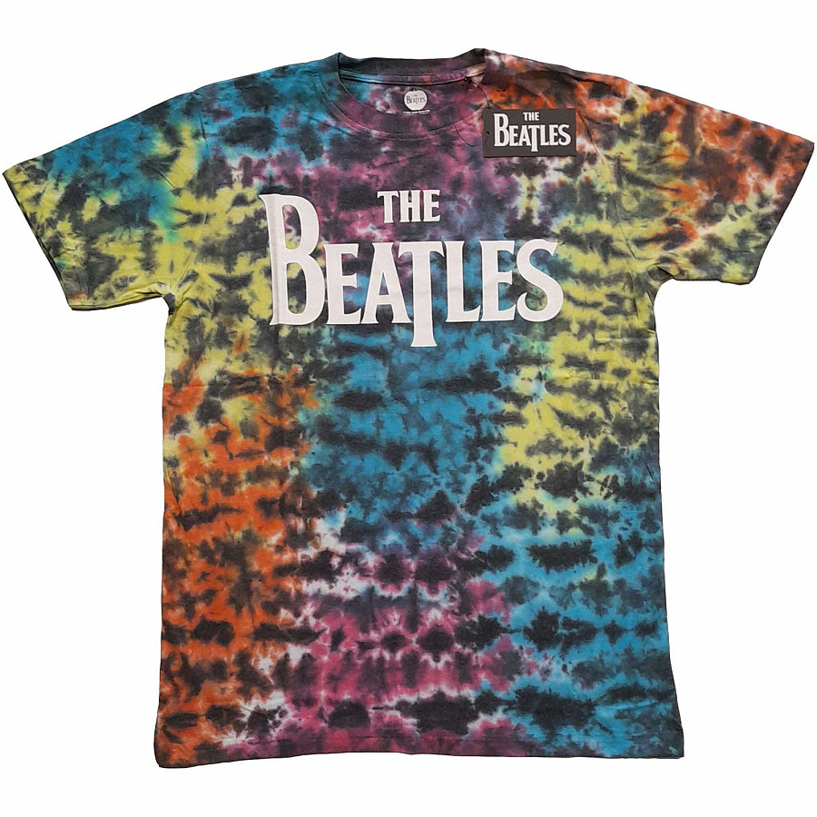The Beatles tričko, Drop T Logo Dip-Dye, pánské, velikost XL
