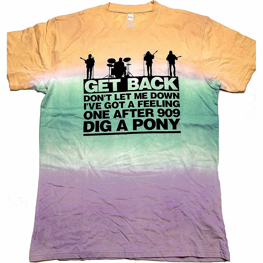 The Beatles tričko, Get Back Gradient Dip-Dye, pánské, velikost XXL
