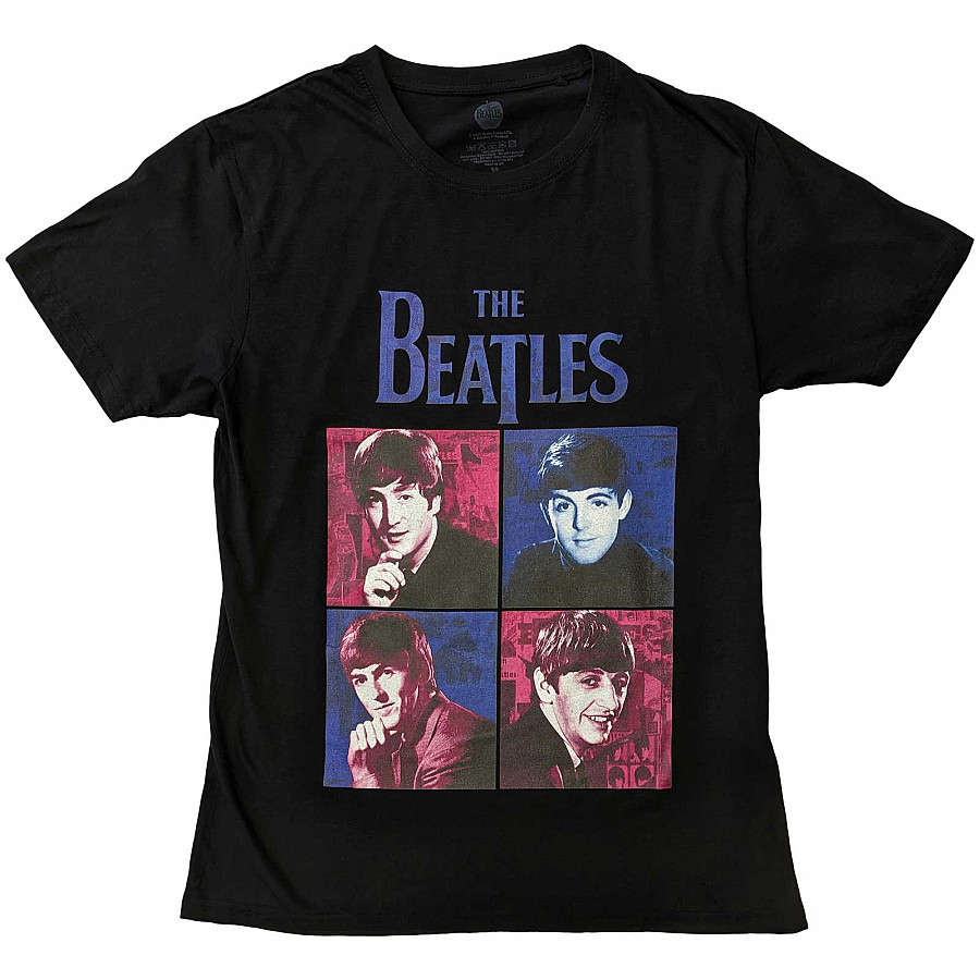 The Beatles tričko, Portraits Black, pánské, velikost L