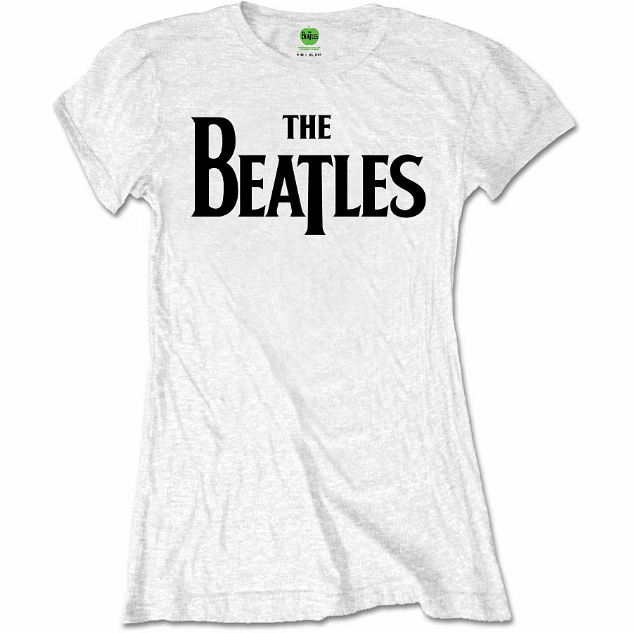 The Beatles tričko, Drop T Logo White, dámské, velikost L