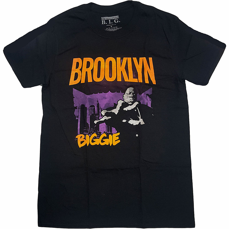 Notorious B.I.G. tričko, Brooklyn Orange Black, pánské, velikost M
